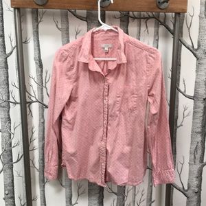 JCrew Shrunken Shirt in Dot Oxford